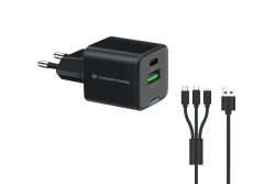 CONCEPTRONIC Ladegerät 2Port GaN 3-in-1 33WPD3.0/PPS sw