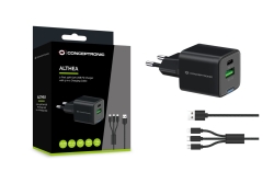 CONCEPTRONIC Ladegerät 2Port GaN 3-in-1 33WPD3.0/PPS sw