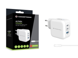 CONCEPTRONIC Ladegerät 3Port GaN 2xUSB-C/1xA...