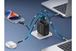 CONCEPTRONIC Ladegerät 4Port GaN 3xUSB-C/1xA100WPD3.0/PPS sw