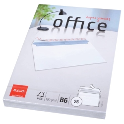 Briefumschlag Office - B6, hochweiß, haftklebend,...