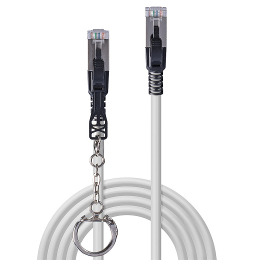 LINDY Patchkabel Cat.6A S/FTP grau 2m verriegelbar