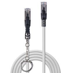 LINDY Patchkabel Cat.6A S/FTP grau 5m verriegelbar