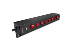 LINDY PDU 1,5HE 8-fach Schuko-Steckdosen, Schaltern Horizon.
