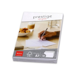 Briefkarten Prestige - A7, hochweiß, satiniert, 50...