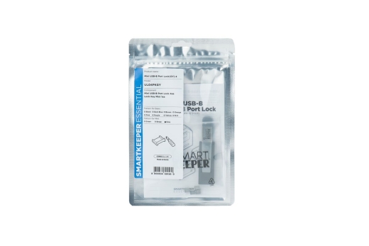 SmartKeeper Mini Mini USB-B Port Blocker grau 4 Stk.+Key