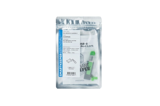 SmartKeeper Mini Mini USB-B Port Blocker grün 4 Stk.+Key