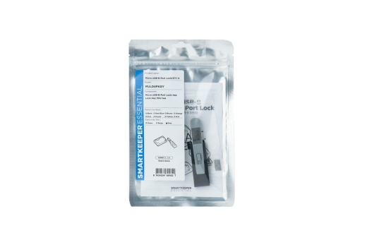 SmartKeeper Mini Micro USB-B Port Blocker grau 4 Stk.+Key