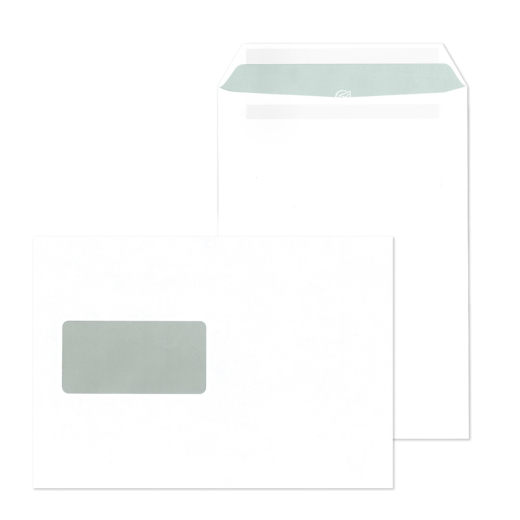 Versandtaschen C5, mit Fenster, selbstklebend, 90 g/qm, weiß, 500 Stück