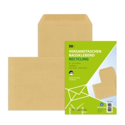 Versandtaschen Recycling - B5 , ohne Fenster, gummiert,...