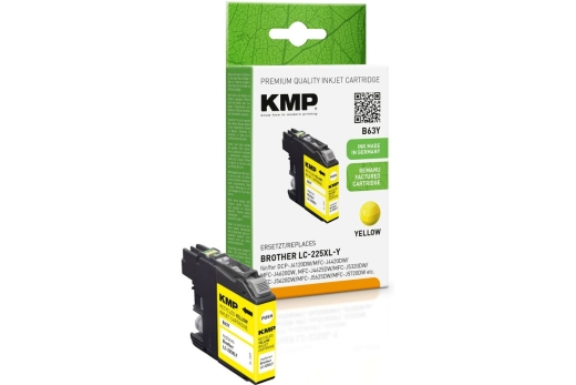KMP Patrone Brother LC-225XLY 1200 S. yellow remanufactured