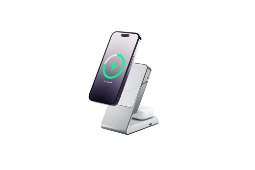 Alogic Ladegerät univers. 2in1 mit Halterung MagSafe+QI weiß