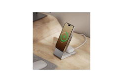 Alogic Ladegerät univers. 2in1 mit Halterung MagSafe+QI weiß