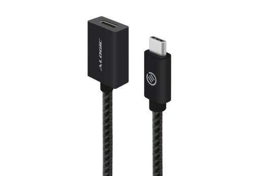 Alogic USB 3.2 Verlängerungskabel Typ C -C M/F 0,5m sw