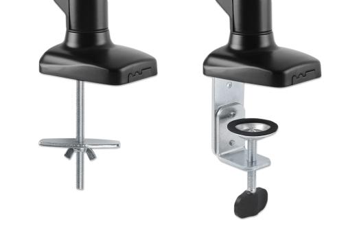 MANHATTAN 2-fach Monitorhalterung Gasdruck Aluminium