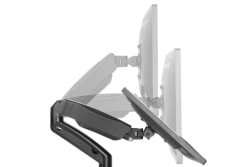 MANHATTAN 2-fach Monitorhalterung Gasdruck Aluminium