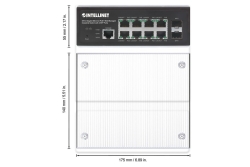 INTELLINET 8-Port Gb PoE+ Web-Managed Industrie-Switch 2xSFP