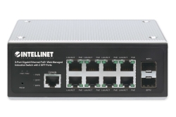 INTELLINET 8-Port Gb PoE+ Web-Managed Industrie-Switch 2xSFP