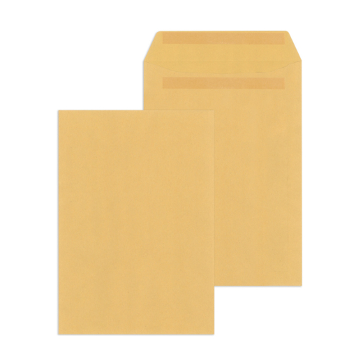 Versandtaschen Recycling - C4 , ohne Fenster, selbstklebend, 90 g/qm, braun, 250 Stück