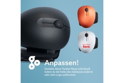 R-Go Maus Twister ergonomisch beidhändig USB u. Bluetooth sw