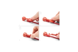 DELOCK RJ45 Port Blocker Set für RJ45 Stecker 10 Stück rot