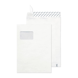 Versandtaschen - C4, mit Fenster, 54 g/qm, weiß,...