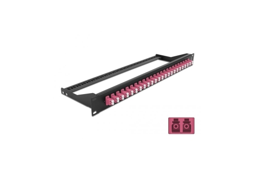 DELOCK 19 LWL Patchpanel 24 Port LC Duplex violett