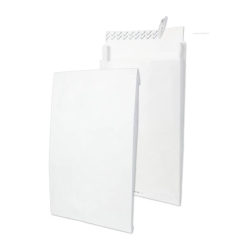 Faltentaschen - B4, mit 38 mm-Falte, Spitzboden, 55 g/qm,...