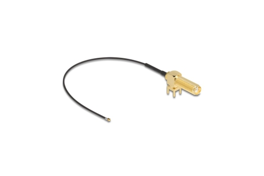 DELOCK Antennenkabel SMA 90° PCB Buchse zum Einbau zu I-PEX