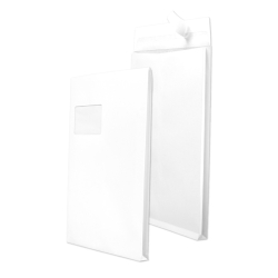 Faltentaschen - C4, Fenster, 20 mm-Falte, Klotzboden,...