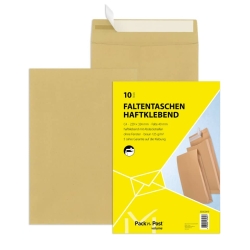 Faltentaschen Recycling - C4, ohne Fenster, 40 mm-Falte,...