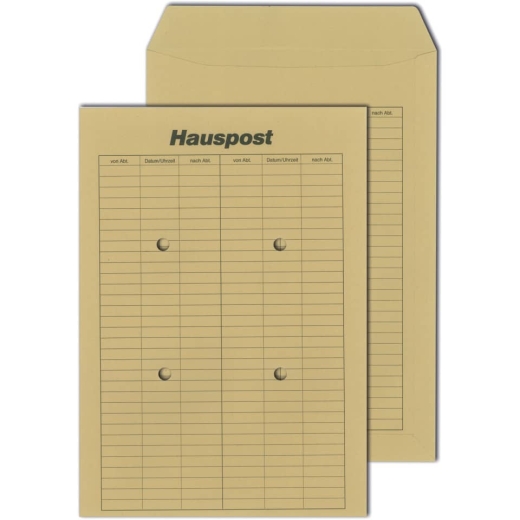 Hausposttaschen Recycling - C4 , 110 g/qm, braun, 250 Stück