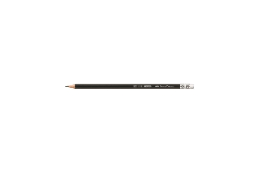 FABER-CASTELL Bleistift 1112 mit Gummitip HB