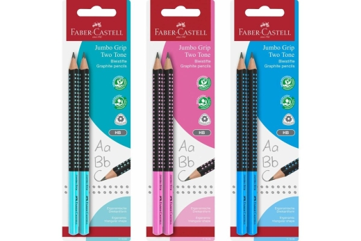 FABER-CASTELL Bleistift Jumbo Grip Two Tone 2xBS BK