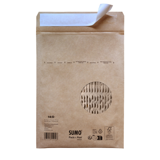 Papierpolstertasche D - 175 x 265 mm, braun