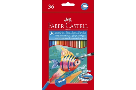 FABER-CASTELL Buntstift Kinder Aquarell 36erKartonetui