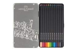 FABER-CASTELL Buntstifte Black Edition 12er Metalletui