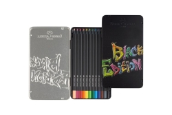 FABER-CASTELL Buntstifte Black Edition 12er Metalletui