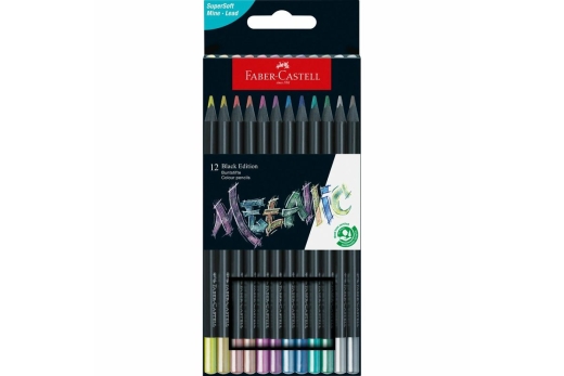 FABER-CASTELL Buntstifte Black Edition Metallic