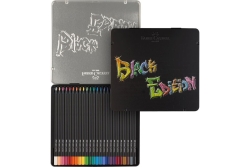 FABER-CASTELL Buntstifte Black Edition 24er Metalletui
