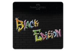 FABER-CASTELL Buntstifte Black Edition 24er Metalletui