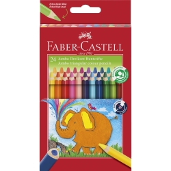 FABER-CASTELL Buntstift dreikant Jumbo 5.4mm 24er Karton