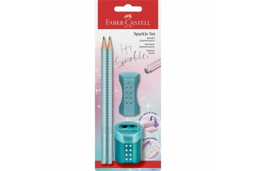 FABER-CASTELL Schreibset Sparkle BK+ Acc. ocean