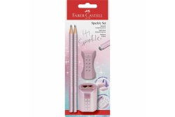 FABER-CASTELL Schreibset Sparkle BK+Acc. rose