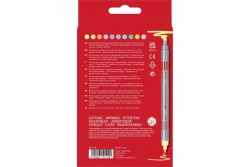 FABER-CASTELL Doppelfasermaler 10er Etui Pastell