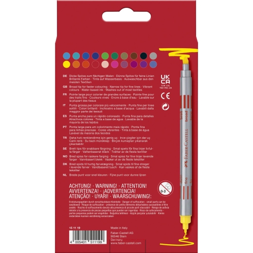 FABER-CASTELL Doppelfasermaler 20er Etui