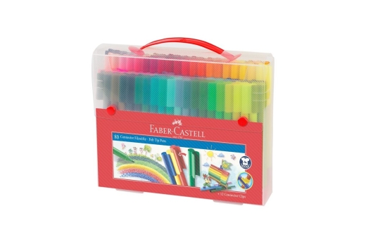 FABER-CASTELL Koffer Connector Filzstifte 80-teilig