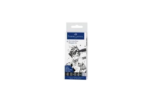 FABER-CASTELL Tuschest. Pitt Artist Pen Manga 6x schw.