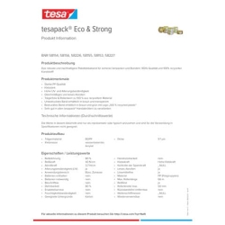 Verpackungsklebeband tesapack® Eco & Strong - PP, 66 m x 50 mm, transparent
