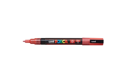POSCA Marker UNI PC-3M Glitter rot